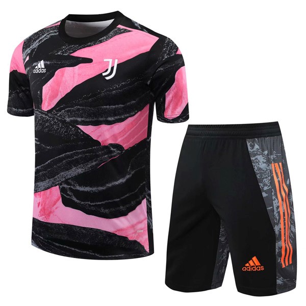 Trainingsshirt Juventus Anzüge 2021-2022 Pink Schwarz Günstige Fußballtrikots